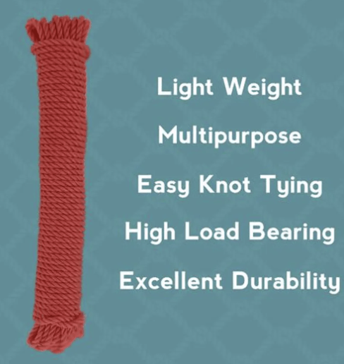 Cloth Rope, Nylon Rope, (Set of 2), Cloth Hanging Rope for Both Indoor and Outdoor Purpose 1pcs 425 Inches, (Colours as per Stock) - Image 2